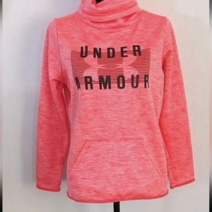 Under Armor Pinkish Turtleneck Sweater With Front Pocket